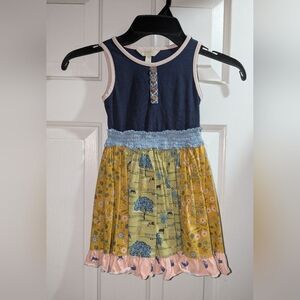 Matilda Jane Farm And Floral Print Sleeveless Dress